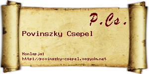 Povinszky Csepel névjegykártya